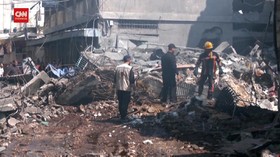 VIDEO: Ledakan di Pasar Jalur Gaza, Satu Orang Tewas