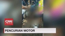 VIDEO: Pencuri Motor Babak Belur Dihajar Massa