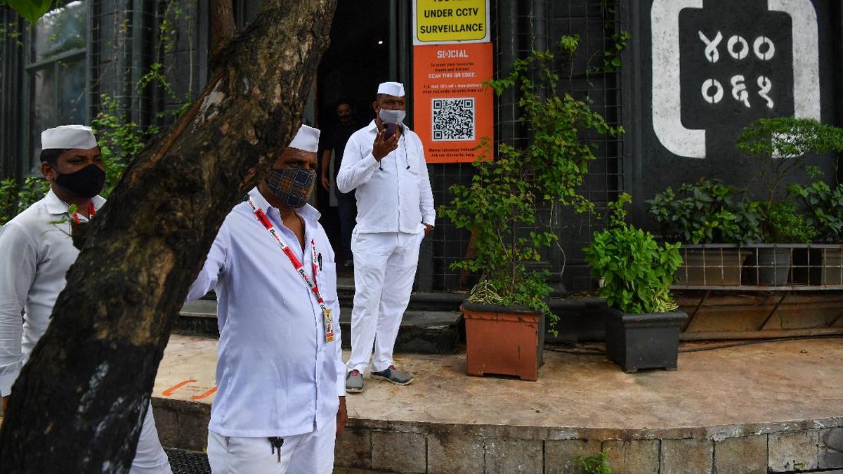 FOTO: Jasa Antar Makanan India Berjuang Hidup di Tengah Covid