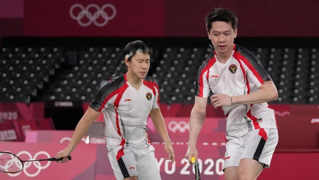 Kevin/Marcus berhasil memastikan tiket ke perempat final Olimpiade Tokyo 2020 setelah tampil impresif di dua laga awal.