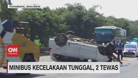 VIDEO: Minibus Kecelakaan Tunggal, 2 Tewas