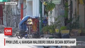 VIDEO: PPKM Level 4, Kawasan Malioboro Dibuka Secara Bertahap
