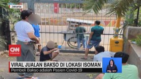 VIDEO: Viral Jualan Bakso di Lokasi Isoman
