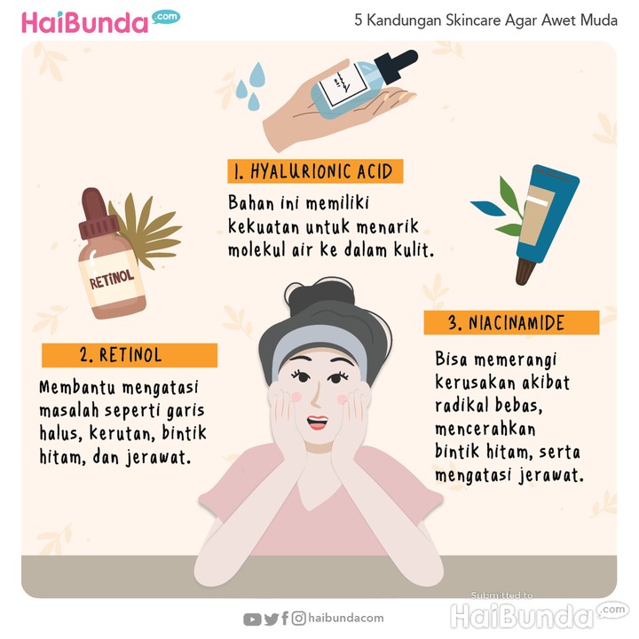 5 kandungan skincare yang bikin awet muda