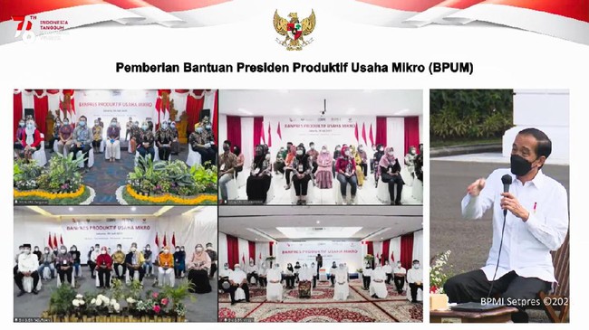 Penyaluran stimulus Bantuan Produktif Usaha Mikro (BPUM) melalui BRI mencapai Rp 9,84 triliun untuk 8,2 juta pelaku usaha mikro.