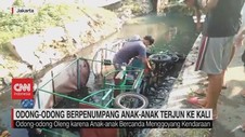 VIDEO: Odong-odong Berpenumpang Anak-anak Terjun ke Kali