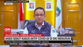 VIDEO: Anies Sebut Kasus Aktif Covid-19 di DKI Menurun