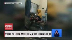 VIDEO: Viral Sepeda Motor Masuk Ruang UGD