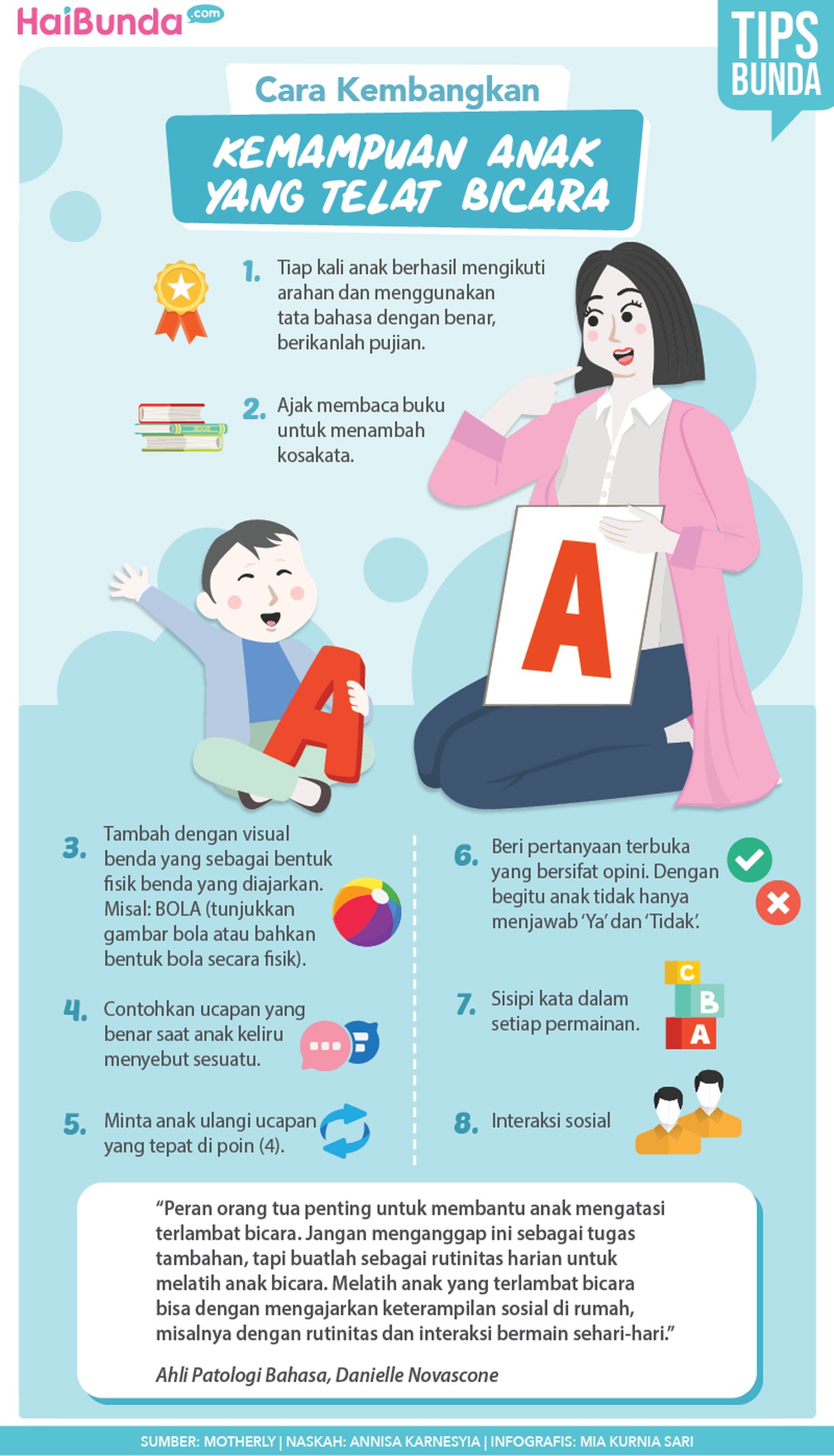 Infografis Cara Kembangkan Kemampuan Anak yang Telat Bicara Infografis Cara Kembangkan Kemampuan Anak yang Telat Bicara