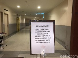 ITC Permata Hijau Sepi, Pengunjung Harus Tunjukkan Sertifikat Vaksin
