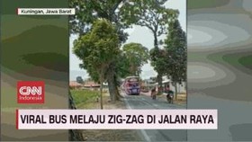 VIDEO: Viral Bus Melaju Zigzag di Jalan Raya