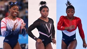 FOTO: Kilau Simone Biles dan Leotard Bertabur Kristal