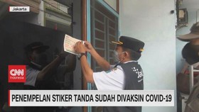 VIDEO: Penempelan Stiker Tanda Sudah Divaksin Covid-19