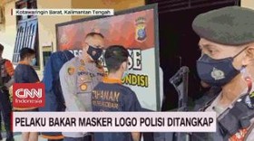 VIDEO: Pelaku Bakar Masker Logo Polisi Ditangkap