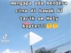 Heboh TikToker Sebut Helikopter Bawa Bendera China, Ini Faktanya