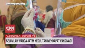 VIDEO: Sejumlah Warga Jatim Kesulitan Mendapat Vaksinasi