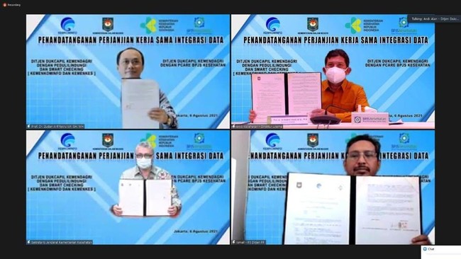 BPJS Kesehatan dan Ditjen Dukcapil bekerja sama terkait integrasi data kependudukan guna memudahkan dan memastikan akurasi data calon penerima vaksin Covid-19.