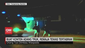 VIDEO: Buat Konten Hadang Truk dan Tawuran 2 Kelompok Pemuda