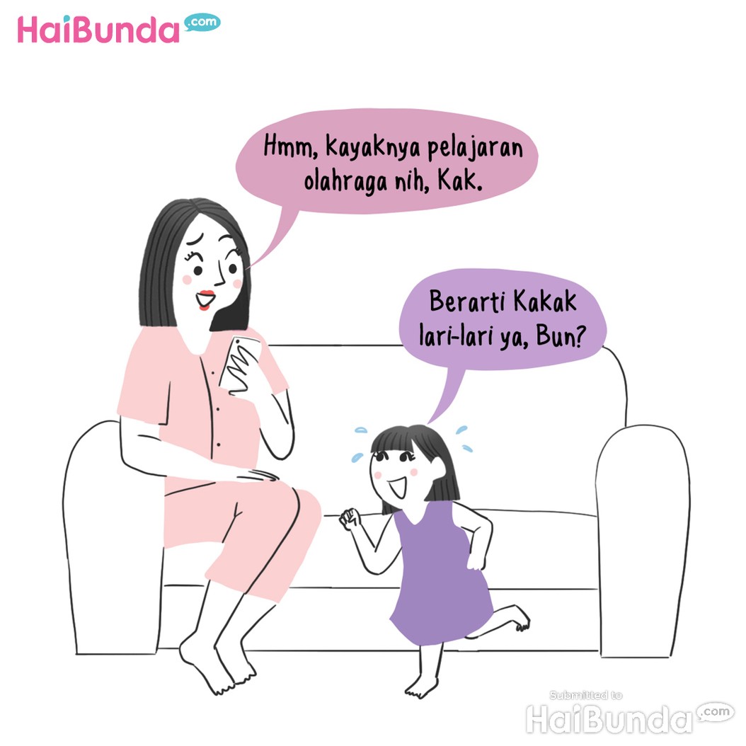 Komik: Saat Anak TK Olahraga Virtual..