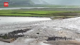 VIDEO: Korut Dilanda Banjir, Ribuan Rumah dan Sawah Terendam