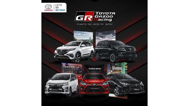 Toyota Rush GR Sport, Fortuner GR Sport, Agya GR Sport, Yaris GR Sport dan Veloz GR Limited diluncurkan di Indonesia, hari ini Senin (9/8).
