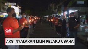 VIDEO: Aksi Nyalakan Lilin Pelaku Usaha