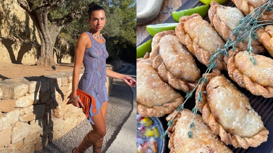 Heboh! Dua Lipa dan Cardi B Pamer Makan Pastel
