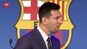 VIDEO: Berpisah Dengan Barcelona, Tangis Messi Pecah
