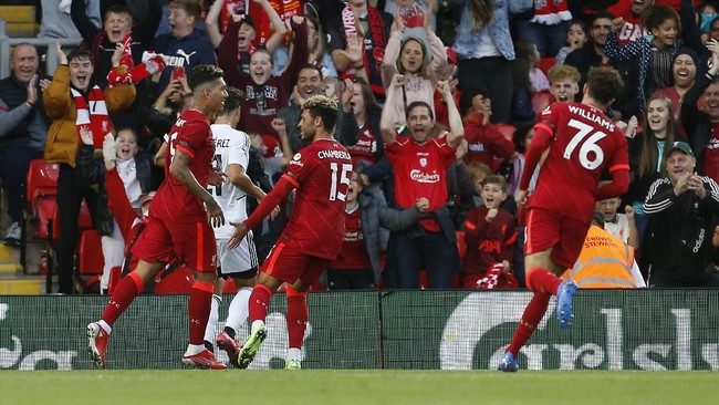 Liverpool menang 3-1 atas Osasuna dalam pertandingan uji coba pramusim di Stadion Anfield, Selasa (10/8) dini hari waktu Indonesia.