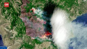 VIDEO: Penampakan Kebakaran Yunani dari Citra Satelit