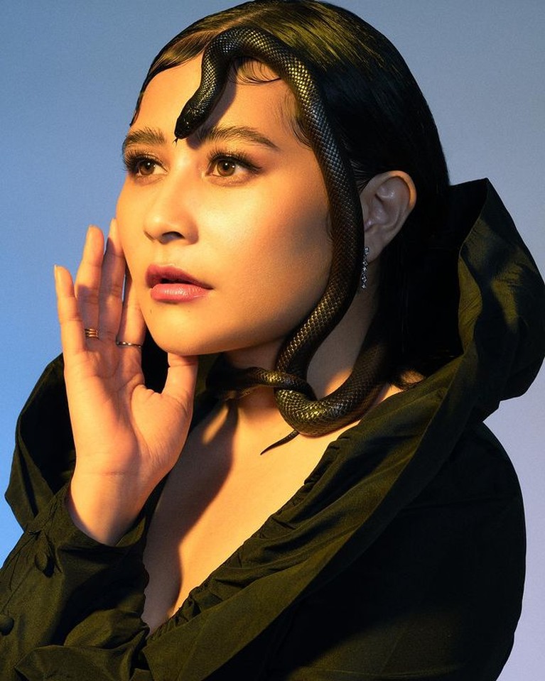 Baru-baru ini Prilly Latuconsina melakukan pemotretan dengan memakai properti seekor ular. Yuk kita intip!