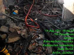 Rumah Terbakar di Cimalaka Sumedang, Kerugian Ditaksir Rp 300 Juta