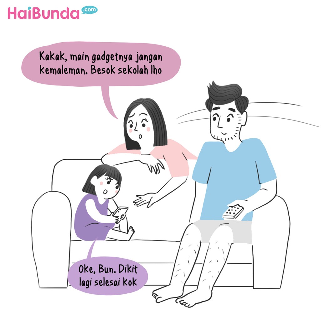 Komik HaiBunda Misteri Telepon Gelap dari HP Ayah