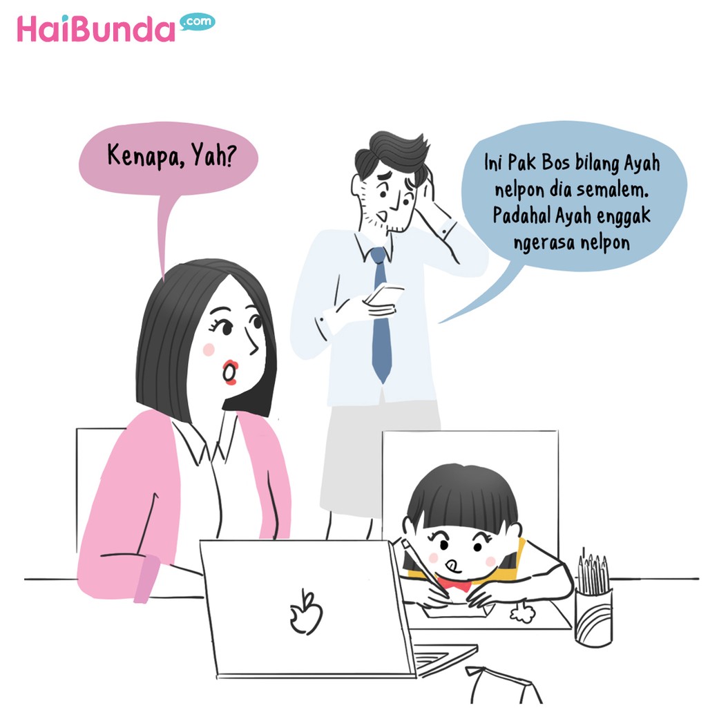 Komik HaiBunda Misteri Telepon Gelap dari HP Ayah