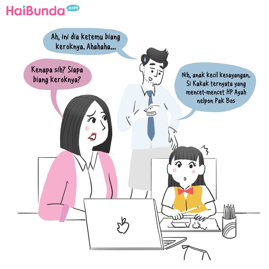 Komik HaiBunda Misteri Telepon Gelap dari HP Ayah