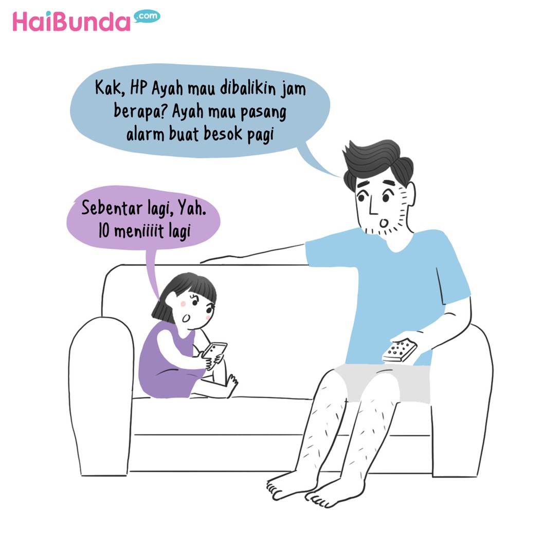 Komik HaiBunda Misteri Telepon Gelap dari HP Ayah