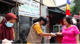 BNPB Bagikan 60 Ribu Masker di Titik Aktivitas Warga Jakarta