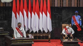 FOTO: Menengok Gladi Sidang Tahunan MPR dengan Prokes Ketat
