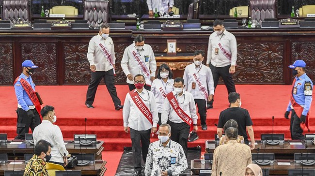 FOTO: Menengok Gladi Sidang Tahunan MPR dengan Prokes Ketat