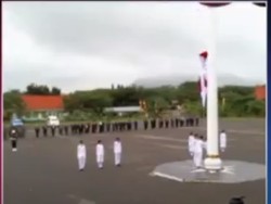 Bendera Merah Putih Jatuh Saat Upacara 17-an di Konawe Utara