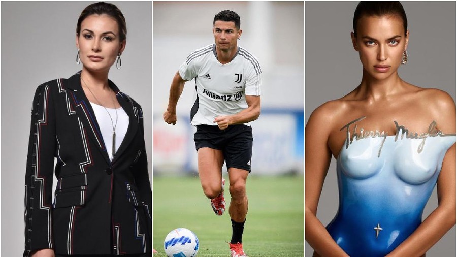 Cristiano Ronaldo Andressa Urach, Cristiano Ronaldo, dan Irina Shayk.