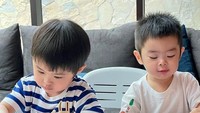 <p>Kedua putra Sandra Dewi dan Harvey Moeis memang sangat pandai. Mereka sudah terbiasa belajar di rumah dan melakukan aktivitas untuk melatih kecerdasan mereka. (Foto: Instagram @raphaelmoeiss)</p>