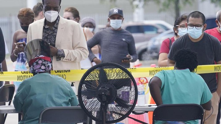 Pandemi Covid-19 di Amerika Serikat. (AP Photo)