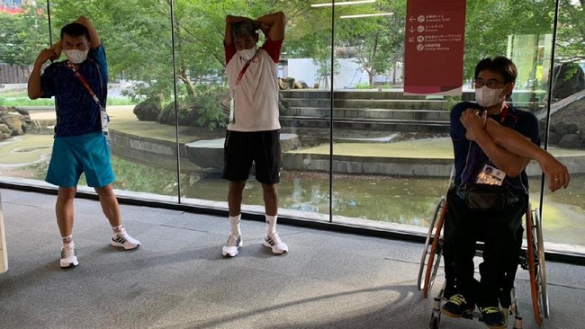 Kontingen Indonesia langsung mulai berlatih di hari kedua sejak mereka tiba di Tokyo untuk Paralimpiade 2020.