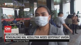 VIDEO: Pengunjung Mal Kesulitan Akses Sertifikat Vaksin