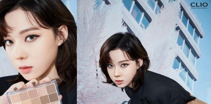 Terakhir, Winter tampil dengan PRO EYE PALETTE shade #11 Walking on the Cozy Alley dengan pilihan warna nude. Tampil anggun dengan rambut pendek, maknae dari Aespa ini sukses mempesona layaknya perempuan pekerja yang tangguh. (Foto: Koreaboo.com)