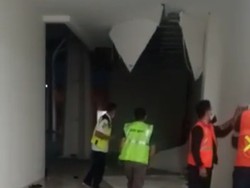 Diguyur Hujan Deras, Plafon Bandara Ngloram Blora Ambruk