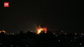 VIDEO: Baku Tembak di Gaza, Serangan Udara Israel Hajar Hamas