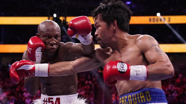 Berikut kronologi kekalahan Manny Pacquiao dari Yordenis Ugas dalam duel perebutan sabuk juara WBA super kelas welter, Minggu (22/8).