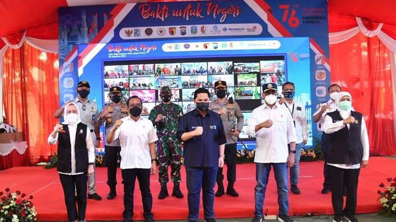 Jasa Raharja turut mendukung pelaksanaan Vaksinasi Merdeka bersama Kementerian BUMN di Cepu dan Bojonegoro.